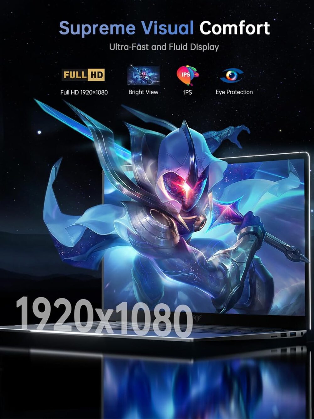 2025 Laptop, Laptop Computer with Quad-Core Processor(Up to 3.6GHz), 16GB DDR4 512GB SSD Laptop, 15.6" IPS 1080P, Metal Shell, USB3.2 - Image 4