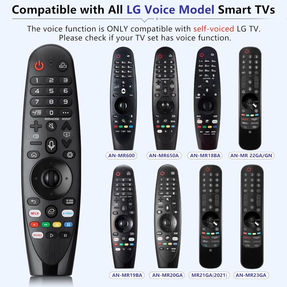 Voice-Magic-for-LG-TV-Remote-Control-Replacement Compatible with LG Smart OLED Thinq Webos TVs for AKB75855501 AN-MR24gn MR23gn MR22gn MR21ga MR20ga - Image 3