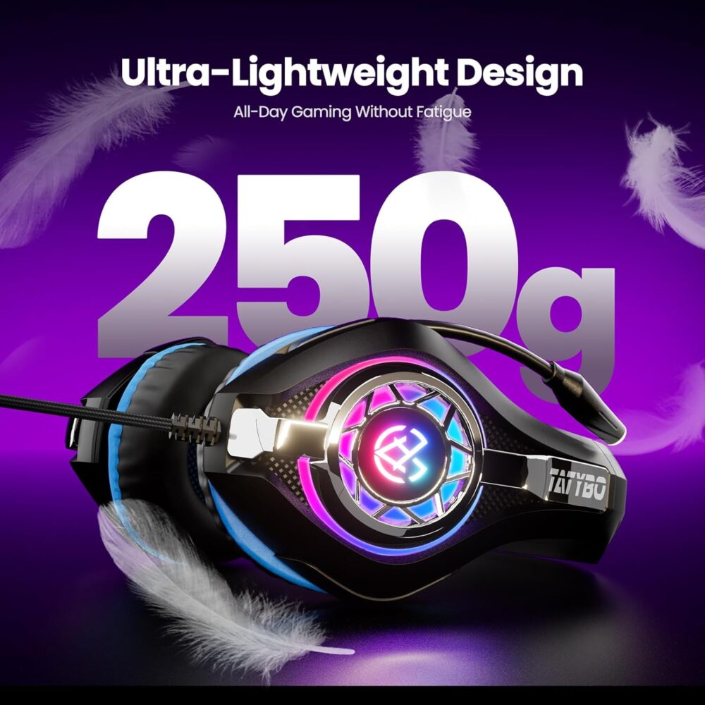 Gaming Headset for PC, Ps5, Switch, Mobile, Gaming Headphones for Nintendo with Noise Canceling Mic, Deep Bass Stereo Sound - Image 5