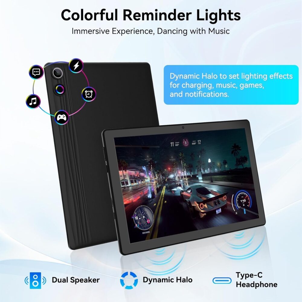 Tablet, 10.95" Android Tablet, 16GB RAM 128GB ROM 1TB Expansion, Octa-Core, Android 14, 1280x800 FHD Touch Screen, Widevine L1, Dual Camera, WiFi6, BT5.3, 6800mAh Battery - Image 8