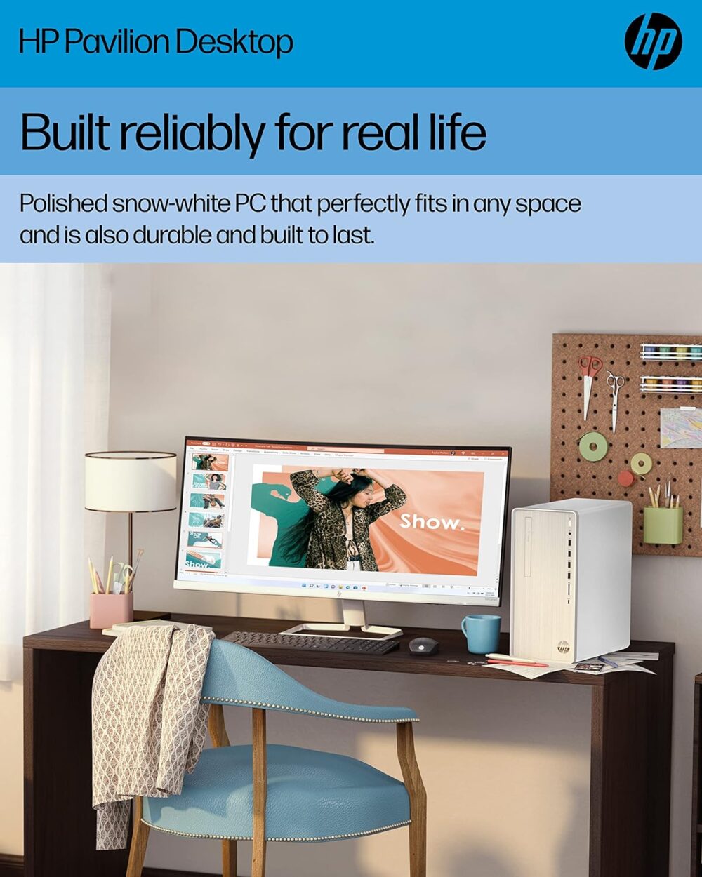 HP Pavilion Desktop PC, 12th Gen Intel Core i7-12700, 12 GB SDRAM, 512 GB SSD, Windows 11 Home, Wi-Fi 6 & Bluetooth, 9 USB Ports, Wired Keyboard & Mouse Combo, Pre-Built PC Tower (TP01-3070, 2022) - Image 3