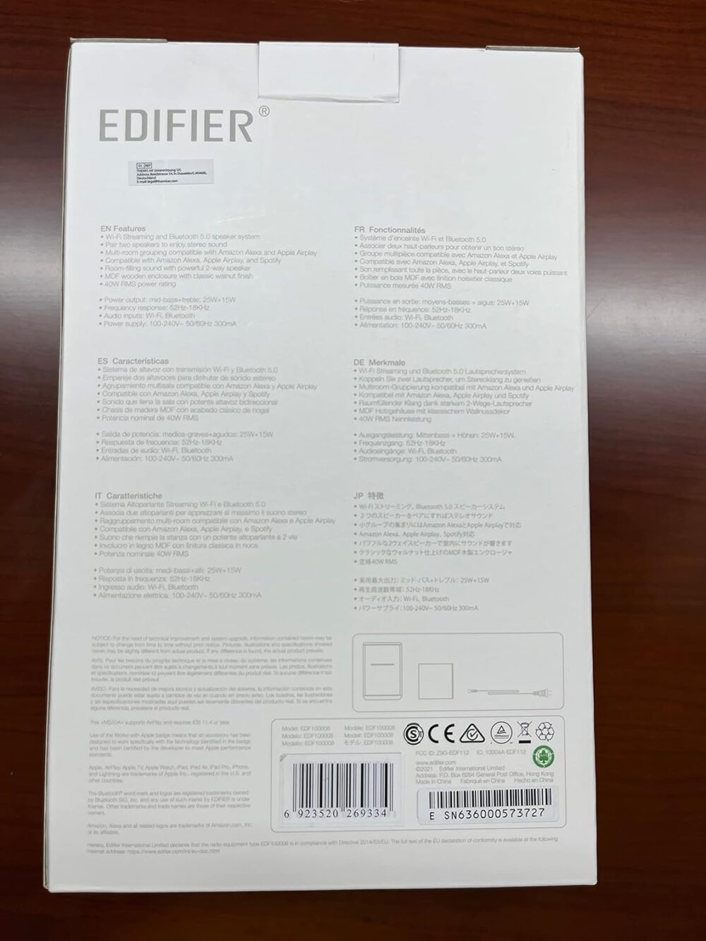 Edifier WiFi Smart Speaker Without Microphone, Works with Alexa, Supports AirPlay 2, Spotify,Tidal Connect, 40W RMS One-Piece Wi-Fi and Bluetooth Sound System, No Mic, MS50A - Image 11