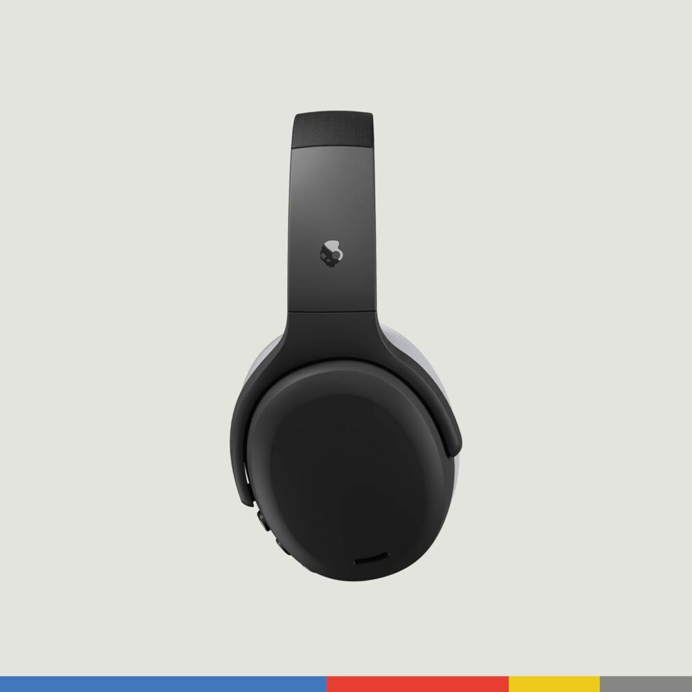 Skullcandy Crusher ANC 2 Wireless Over-Ear Bluetooth Headphones with Multi-Sensory Bass, Active Noise Cancelling, Up to 60 Hours Battery, Microphone for iPhone Android - Black/Asphalt - Image 3