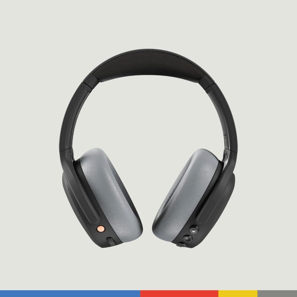 Skullcandy Crusher ANC 2 Wireless Over-Ear Bluetooth Headphones with Multi-Sensory Bass, Active Noise Cancelling, Up to 60 Hours Battery, Microphone for iPhone Android - Black/Asphalt - Image 4