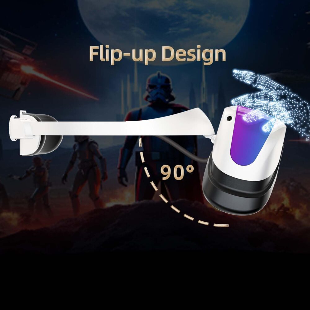 DPVR E4 VR Headset - PCVR Virtual Reality Headset for PC Games with Controller, Compatible with SteamVR - Image 8