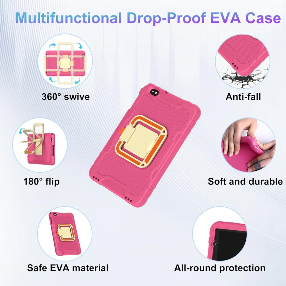 2025 Android 14 Tablet, 10 inch Tablets 22GB+128GB +1TB Expand, 8000mAh Octa-Core Tablet w/ Drop-proof Case, HD IPS Display, GPS, 5G WIFI, Split Screen,Widevine L1, for Adults and Kids -Metal Rose Red - Image 5