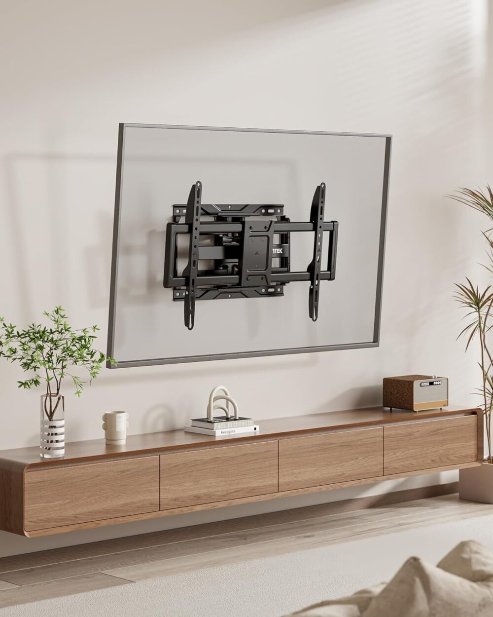 monTEK Heavy Duty TV Wall Mount for 37-90 inch TV up to 165lbs, 4X Load Tested, Full Motion with Dual Articulating Arms, Tool-Free Tilt, Swivel & Extend, VESA 200x100 to 600x400, Fits 12“/16" Studs - Image 10