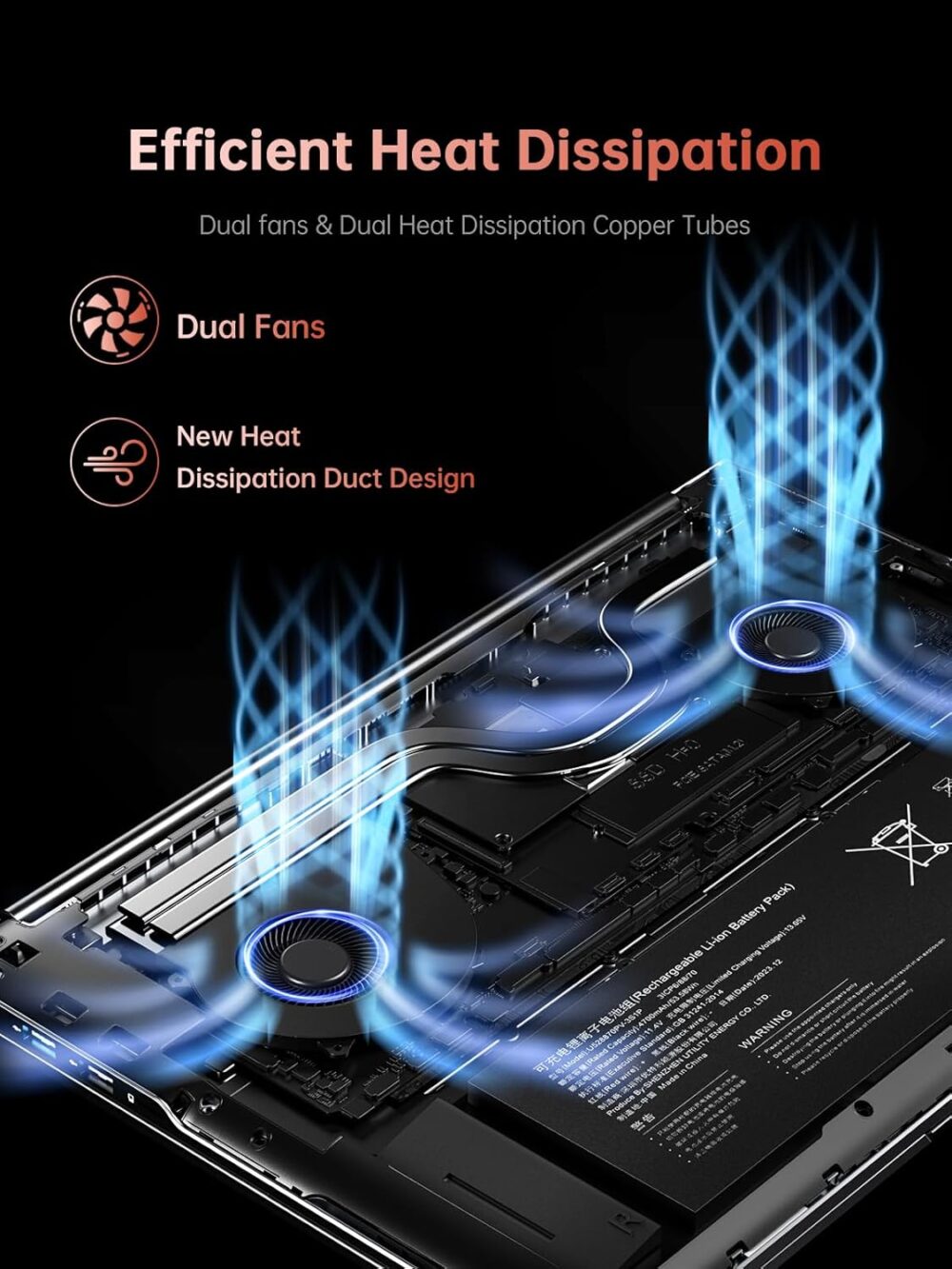 2025 Laptop, Laptop with AMD Ryzen 7 6800H (8C/16T, Up to 4.7GHz), 16GB DDR5 512GB NVMe SSD Laptop Computer, 16-inch FHD Display, WiFi 6, Backlit KB - Image 4