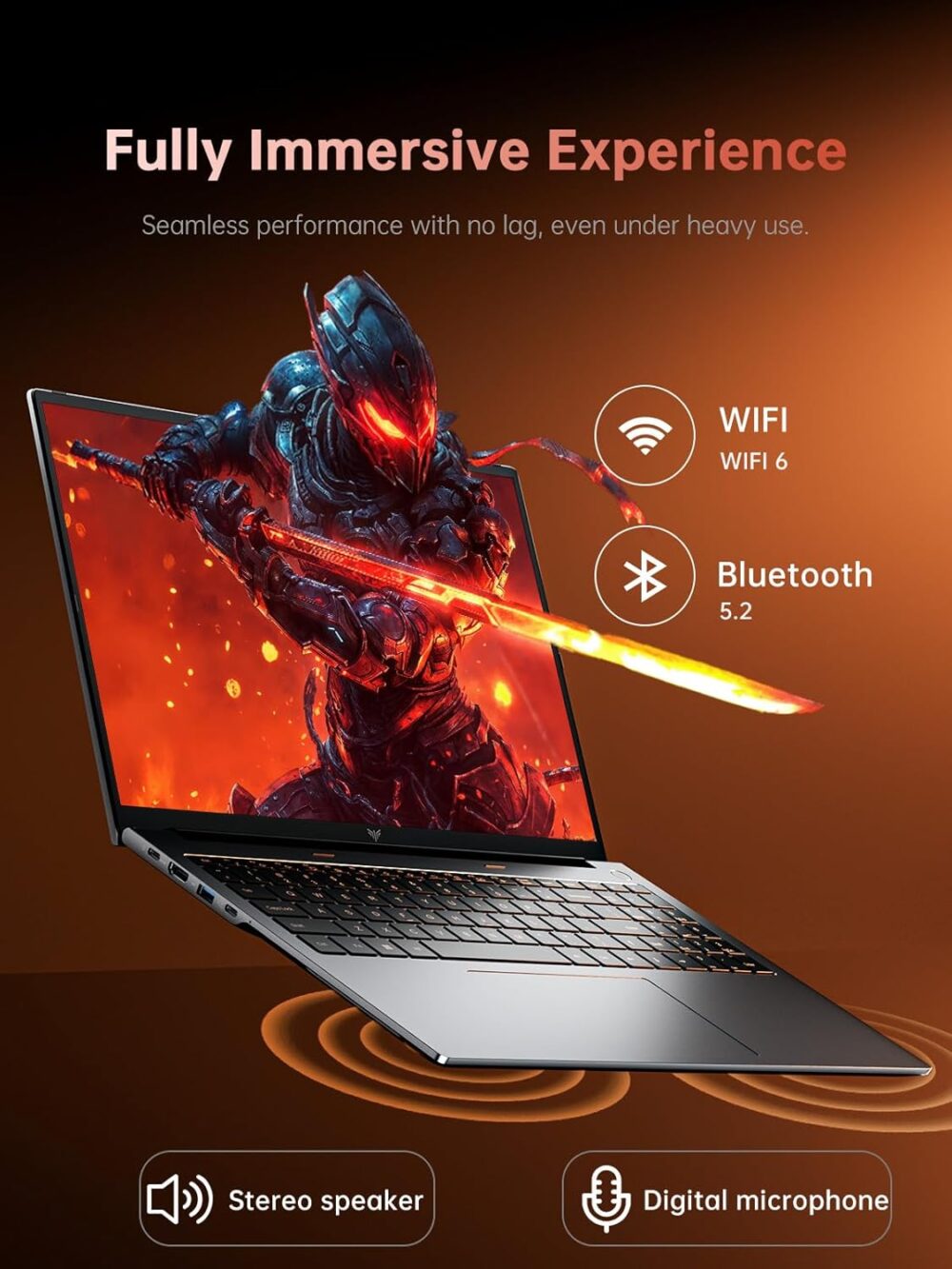 2025 Laptop, Laptop with AMD Ryzen 7 6800H (8C/16T, Up to 4.7GHz), 16GB DDR5 512GB NVMe SSD Laptop Computer, 16-inch FHD Display, WiFi 6, Backlit KB - Image 8