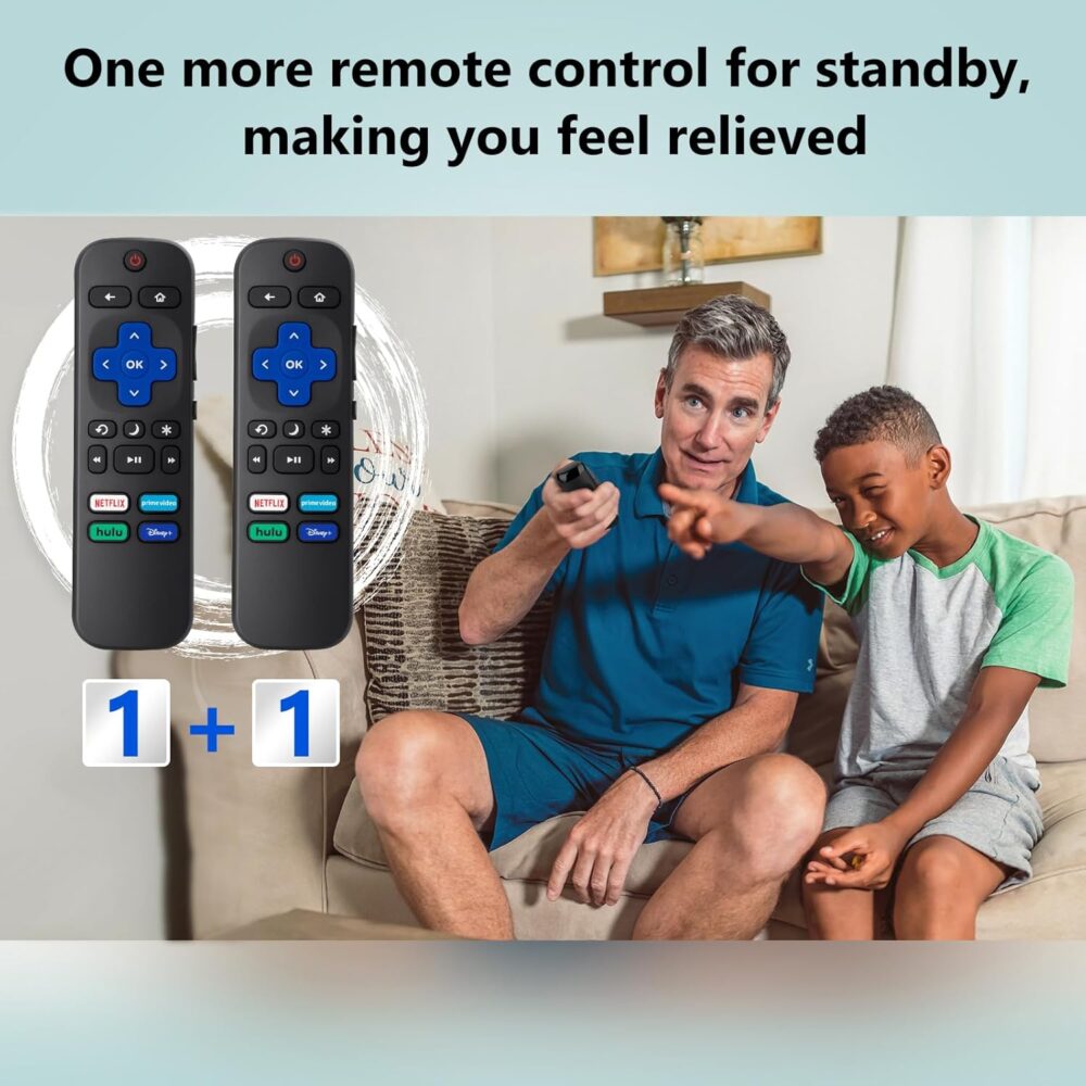 (Pack of 2) Replacement Remote Control Compatible for Roku TV,for TCL Roku/for Hisense Roku/for Onn Roku(Not for Roku Stick,Box and Players) - Image 4