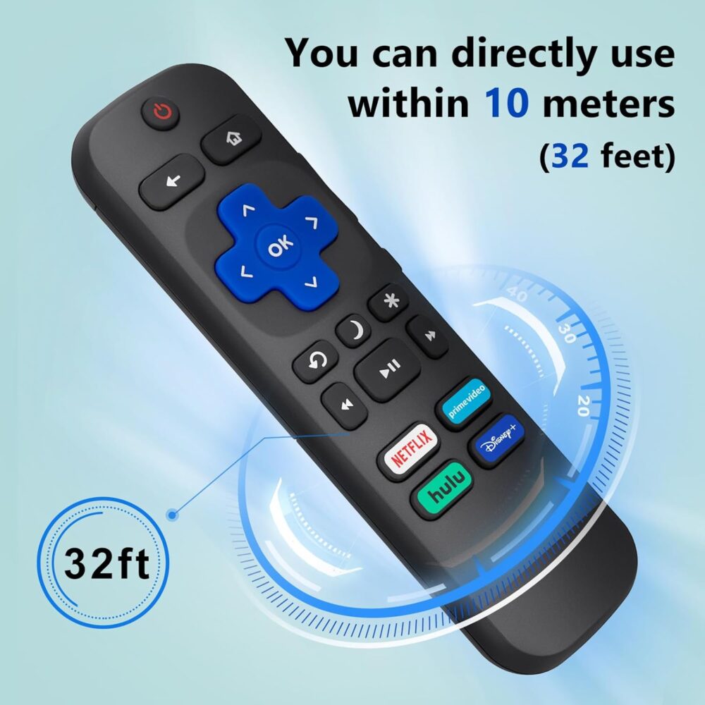 (Pack of 2) Replacement Remote Control Compatible for Roku TV,for TCL Roku/for Hisense Roku/for Onn Roku(Not for Roku Stick,Box and Players) - Image 6
