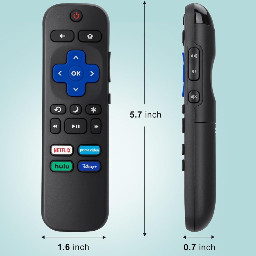 (Pack of 2) Replacement Remote Control Compatible for Roku TV,for TCL Roku/for Hisense Roku/for Onn Roku(Not for Roku Stick,Box and Players) - Image 8