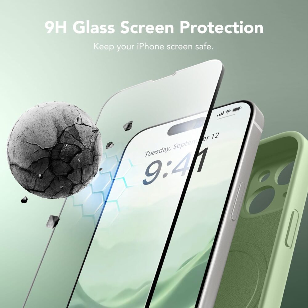 Matcha Protective Phone Case for iPhone 15 | Magnetic, Compatible with MagSafe, Screen Protector, Full Camera Protection, Silicone, Shockproof, Anti-Scratch, 6.1" - Image 5