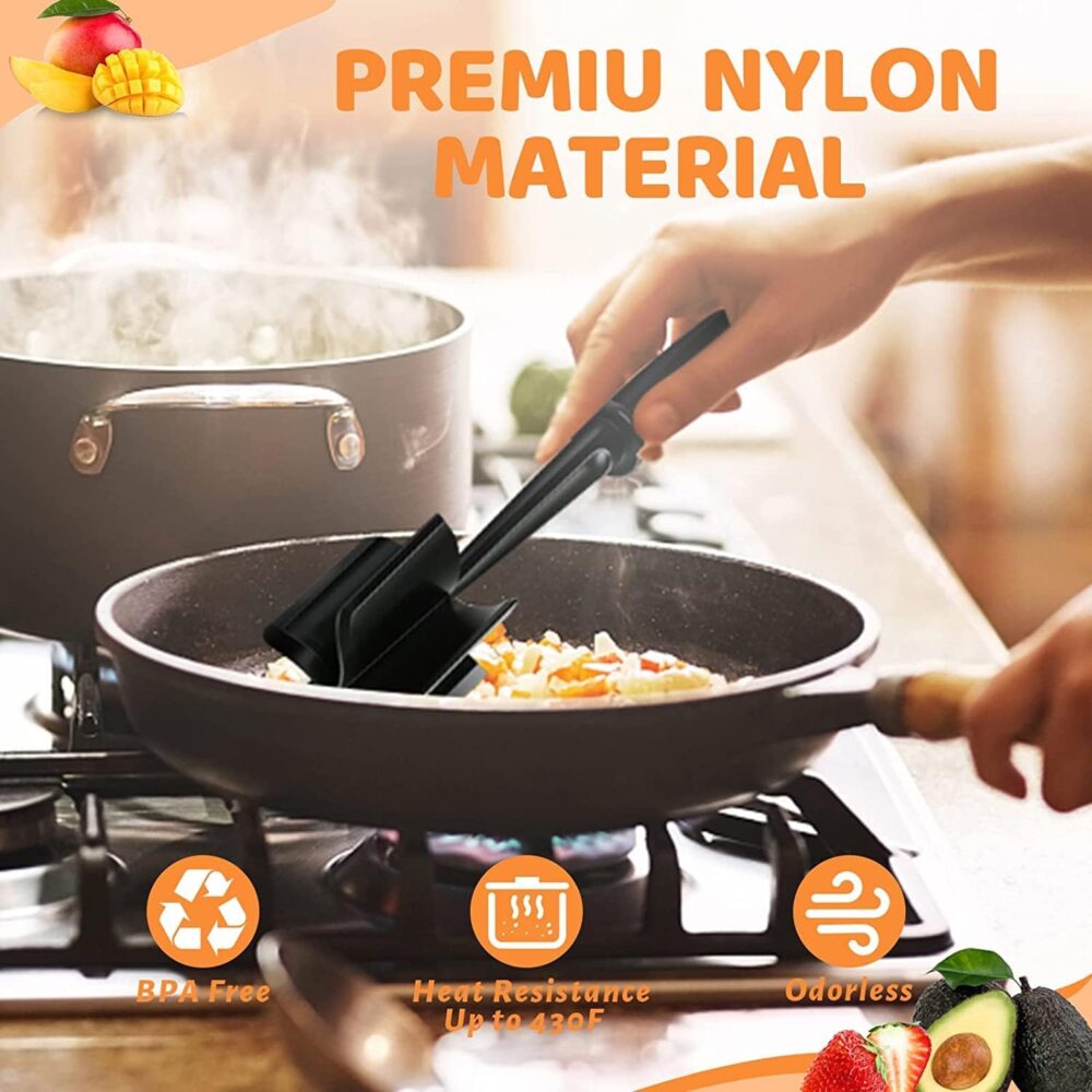 Meat Chopper, Hamburger Chopper, Potato Masher-Professional Multifunctional Heat Resistant Nylon Ground Beef Smasher Kitchen Tools And Gadgets, ​Safe For Non-Stick Cookware. - Image 5
