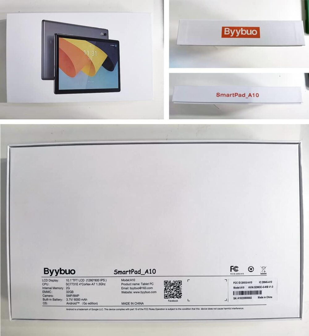 BYYBUO A10_L 10.1-inch Tablet | 6GB RAM + 64GB ROM | Android 14 OS | Quad-Core Processor | 5000mAh Battery | 1280x800 IPS HD Touchscreen | 5MP+8MP Camera | Bluetooth | WiFi | Grey - Image 9