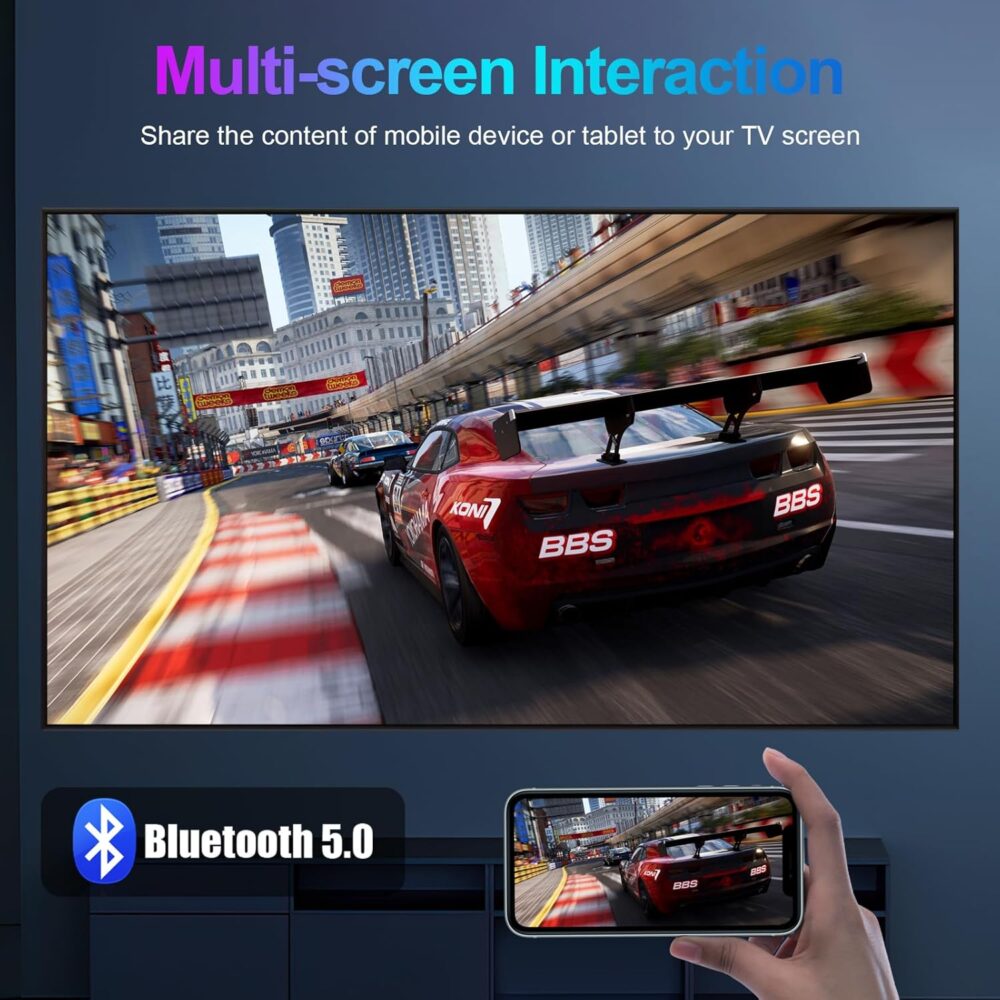 Android 13.0 TV Box, 6K 8K Android Box with 4GB RAM 64GB ROM RK3528 Quad-Core Support WiFi6 2.4Ghz/5.0Ghz HDR10 BT 5.0 H.265 USB 2.0 3.0 3D Ethernet with Mini Backlit Keyboard - Image 8