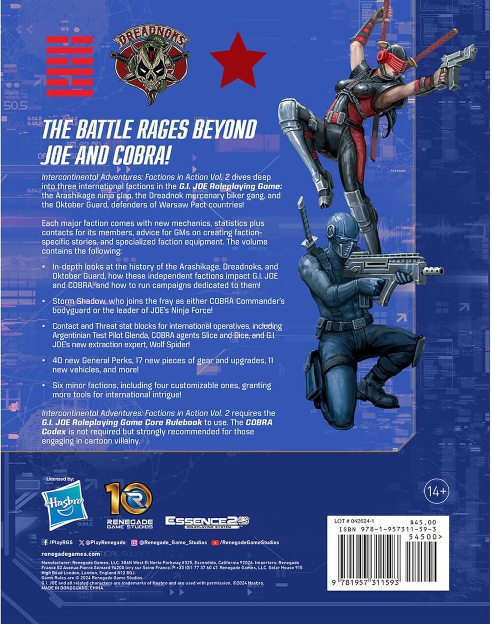 Renegade Game Studios: G.I. Joe Roleplaying Game - Intercontinental Adventures, Factions in Action Vol. 2 Sourcebook, Ages 14+, 3-6 Players - Image 4