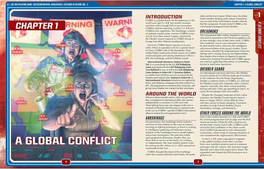 Renegade Game Studios: G.I. Joe Roleplaying Game - Intercontinental Adventures, Factions in Action Vol. 2 Sourcebook, Ages 14+, 3-6 Players - Image 5