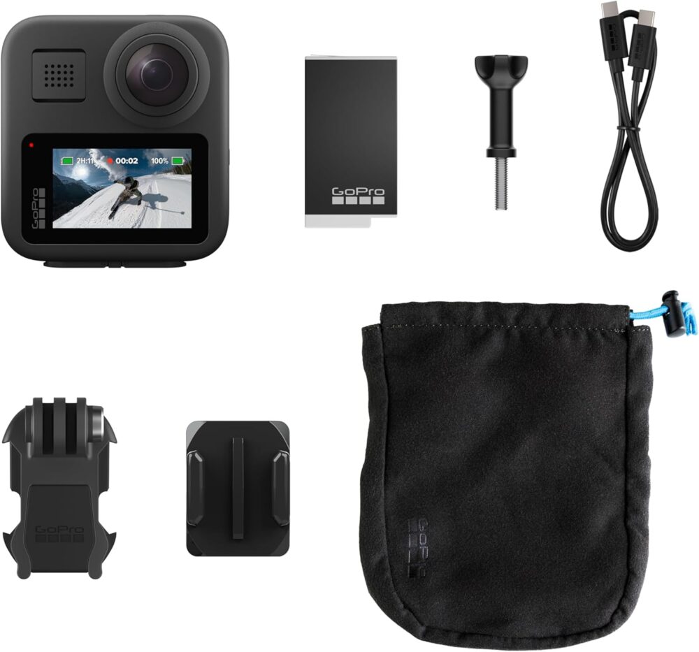 GoPro MAX — Waterproof 360 + Traditional Action Camera with Touch Screen Spherical 5.6K30 HD Video 16.6MP 360 Photos 1080p Live Streaming Stabilization - Image 3