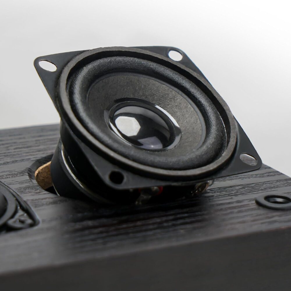 Passive Bookshelf Speakers for Home Theater Surround Sound, Home Desktop Stereo Speakers with Crisper Sound and Classic Wood Grain for Record Player/Computer/TV, Wall Mountable, One Pair. - Image 3