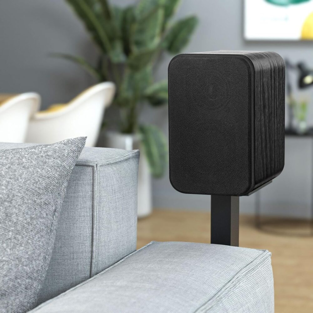 Passive Bookshelf Speakers for Home Theater Surround Sound, Home Desktop Stereo Speakers with Crisper Sound and Classic Wood Grain for Record Player/Computer/TV, Wall Mountable, One Pair. - Image 8