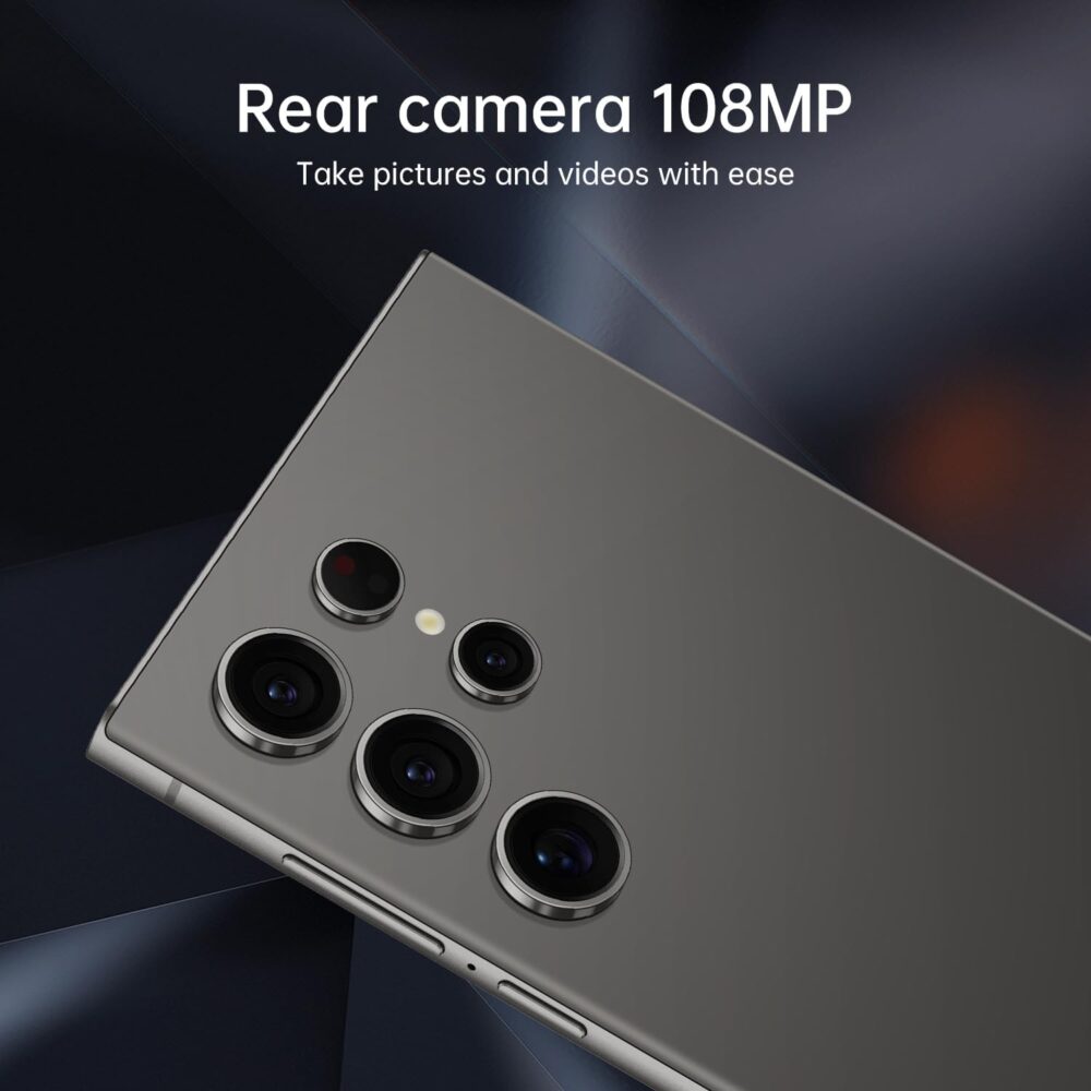 C23 Ultra 5G Smartphone,6GB+256GB Fully Cell Phone for Android 13, 6.8" Unlocked Cell Phone, 6800mAh, 48MP+108MP Dual Camera/Dual(Black) - Image 3