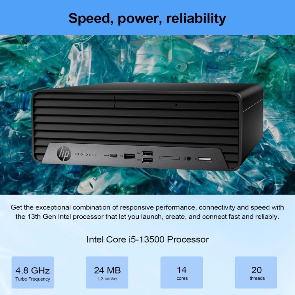 HP Prodesk 400 G9 SFF Small Form Factor Business Desktop Computer, 13th Gen Intel 14-Core i5-13500 (Beat i7-12700), 32GB DDR4 RAM, 1TB PCIe SSD, WiFi 6, Keyboard and Mouse, Windows 11 Pro, AZ-XUT - Image 3