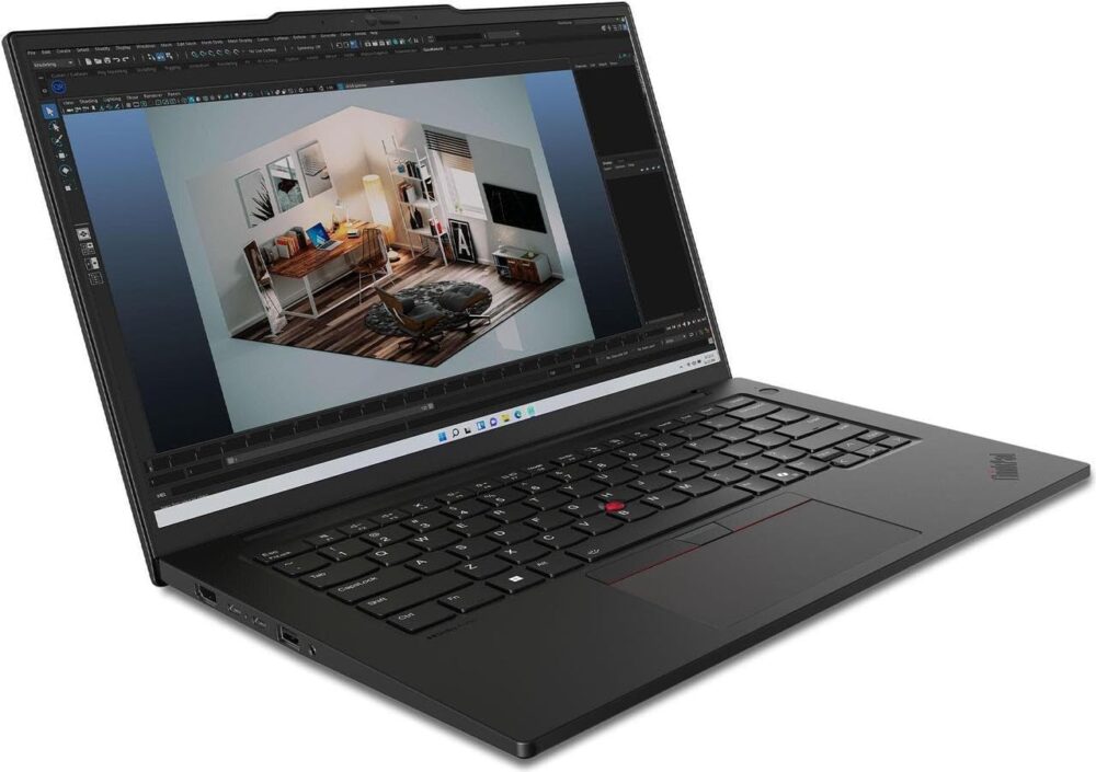 Lenovo ThinkPad P14s Gen 5 Laptop with Intel Core Ultra 7 155H Processor, 14.5 3K, 120Hz, Non-Touch Display, 64GB RAM, 1 TB SSD, NVIDIA RTX 500 Ada, 5MP RGB+IR Cam, FP Reader, and Win 11 Pro - Image 3