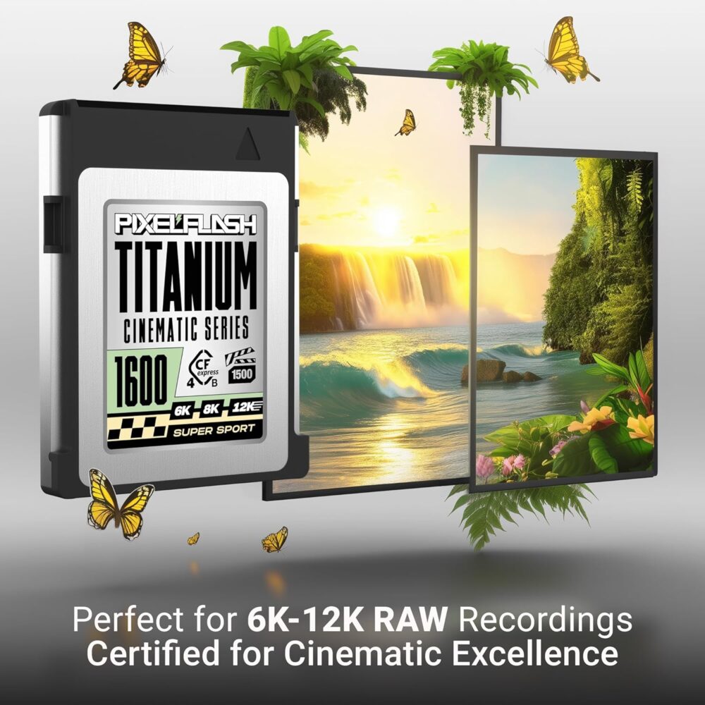 PixelFlash 1.6 TB CFexpress Type B 4.0 Titanium, 3950/3650 MB/s VPG1500, CF Express Memory Card for Photographers & Videographers, Lab Tested, 12K Video 1600 GB Cinematic Series 2025 Model - Image 5