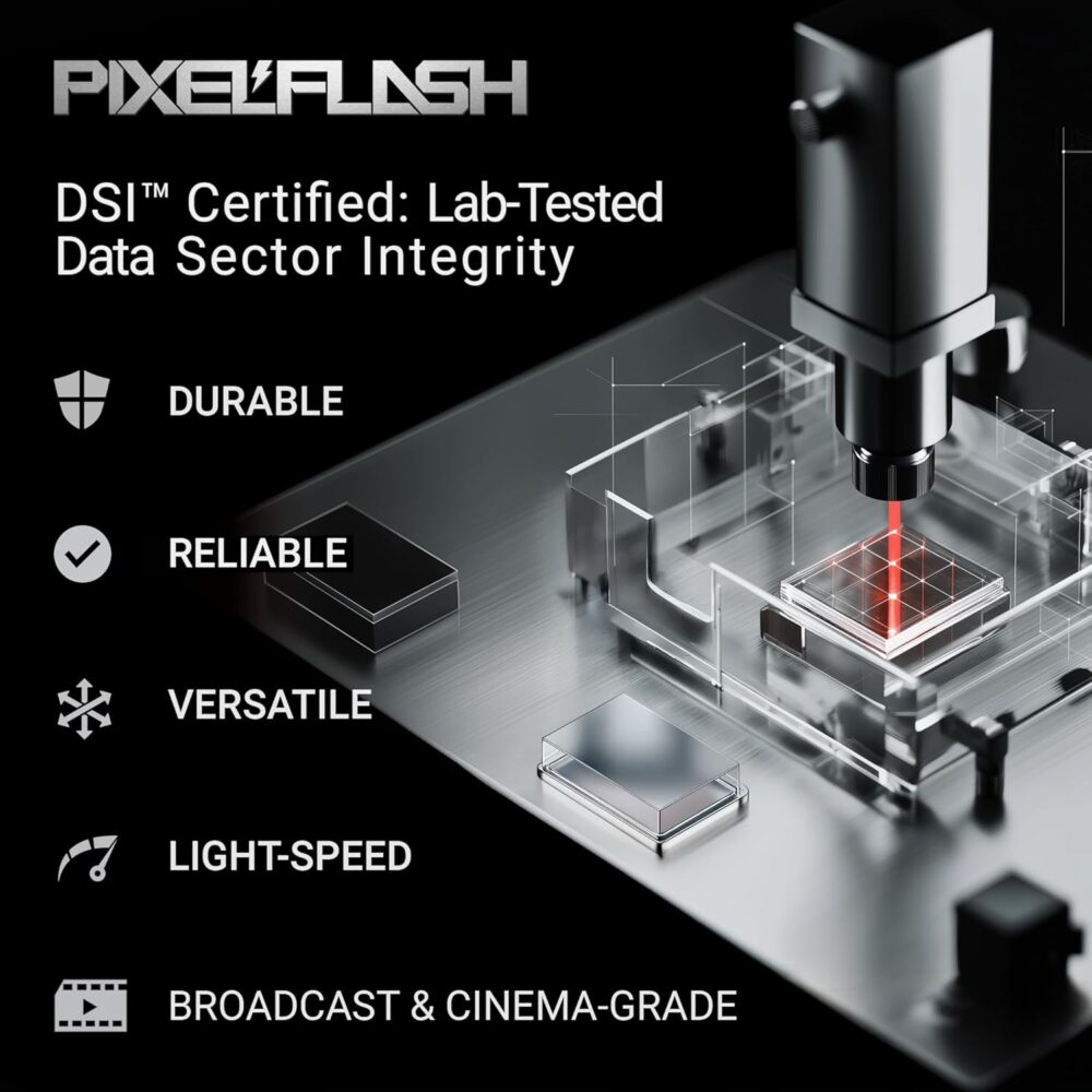 PixelFlash 1.6 TB CFexpress Type B 4.0 Titanium, 3950/3650 MB/s VPG1500, CF Express Memory Card for Photographers & Videographers, Lab Tested, 12K Video 1600 GB Cinematic Series 2025 Model - Image 7