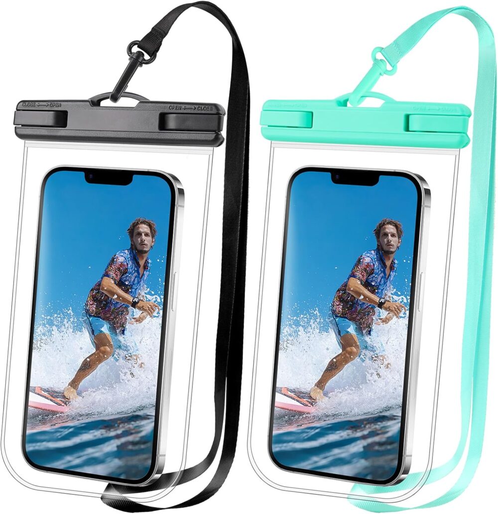 2 Pack Clear Waterproof Phone Pouch Dry Bag Case for iPhone 16 15 14 13 12 11 Plus Pro Max Galaxy Pixel | for Cruise Essentials 2025, Beach Vacation Essentials, Cruise Ship Travel Must Haves - Image 2