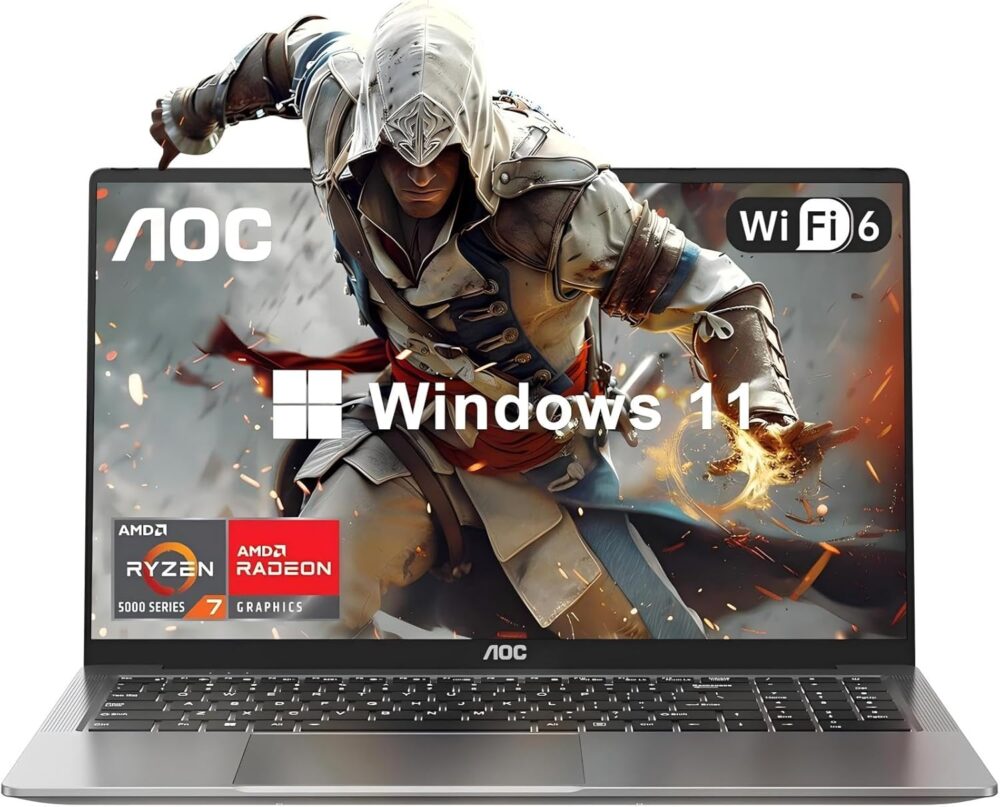 2025 Laptop with AMD Ryzen 7 5700U Processor(8C/16T, Up to 4.3GHz), 16.1“ FHD Display Laptop Computer with Backlit Keyboard, 16GB RAM 512GB NVMe SSD, WiFi 6, HDMI, USB3.2, Type-C, 53Wh Battery - Image 2