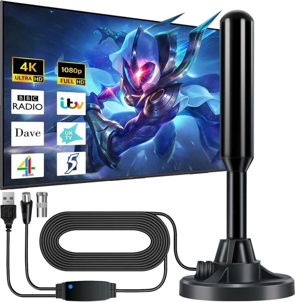2025 TV Antenna for Local Channels,HD Antenna for Smart TV Up to 750+ Miles Range,TV Antenna Indoor for 4K 1080P TV,Digital Antenna Outdoor 25ft Coaxial Cable - Image 2
