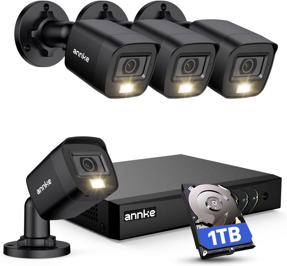 ANNKE 8CH H.265+ 3K Lite Wired Security Camera System with AI Human/Vehicle Detection, 4 x 1920TVL 2MP CCTV IP67 Cameras with Smart Dual Light for Outdoor Use, Color Night Vision, 1TB Hard Drive - Image 2