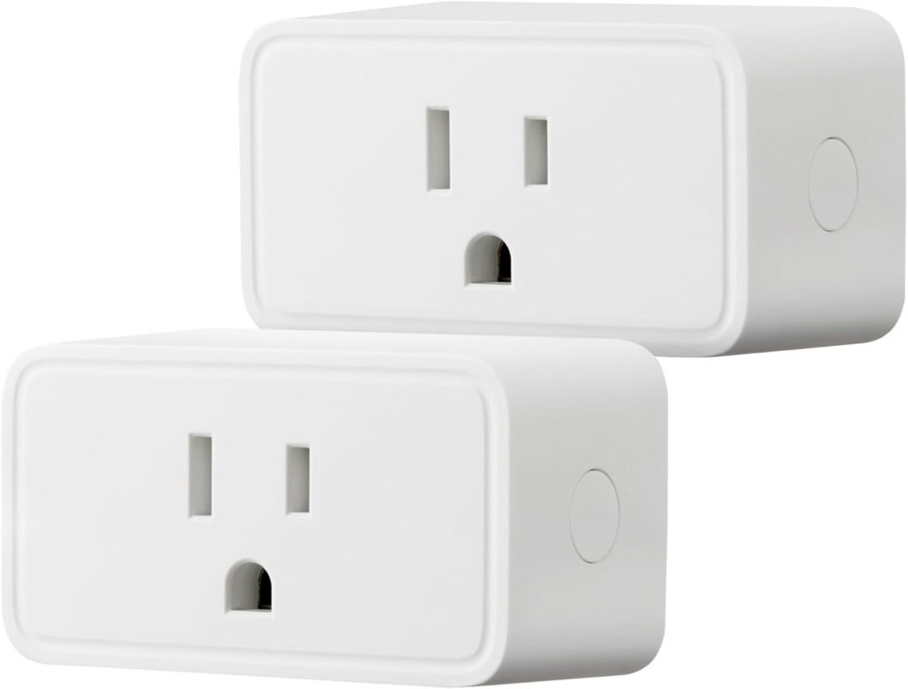 Amazon Basics Smart Plug, Works with Alexa Only, 2.4 GHz Wi-Fi, No Hub Required, 2 Pack, White - Image 2
