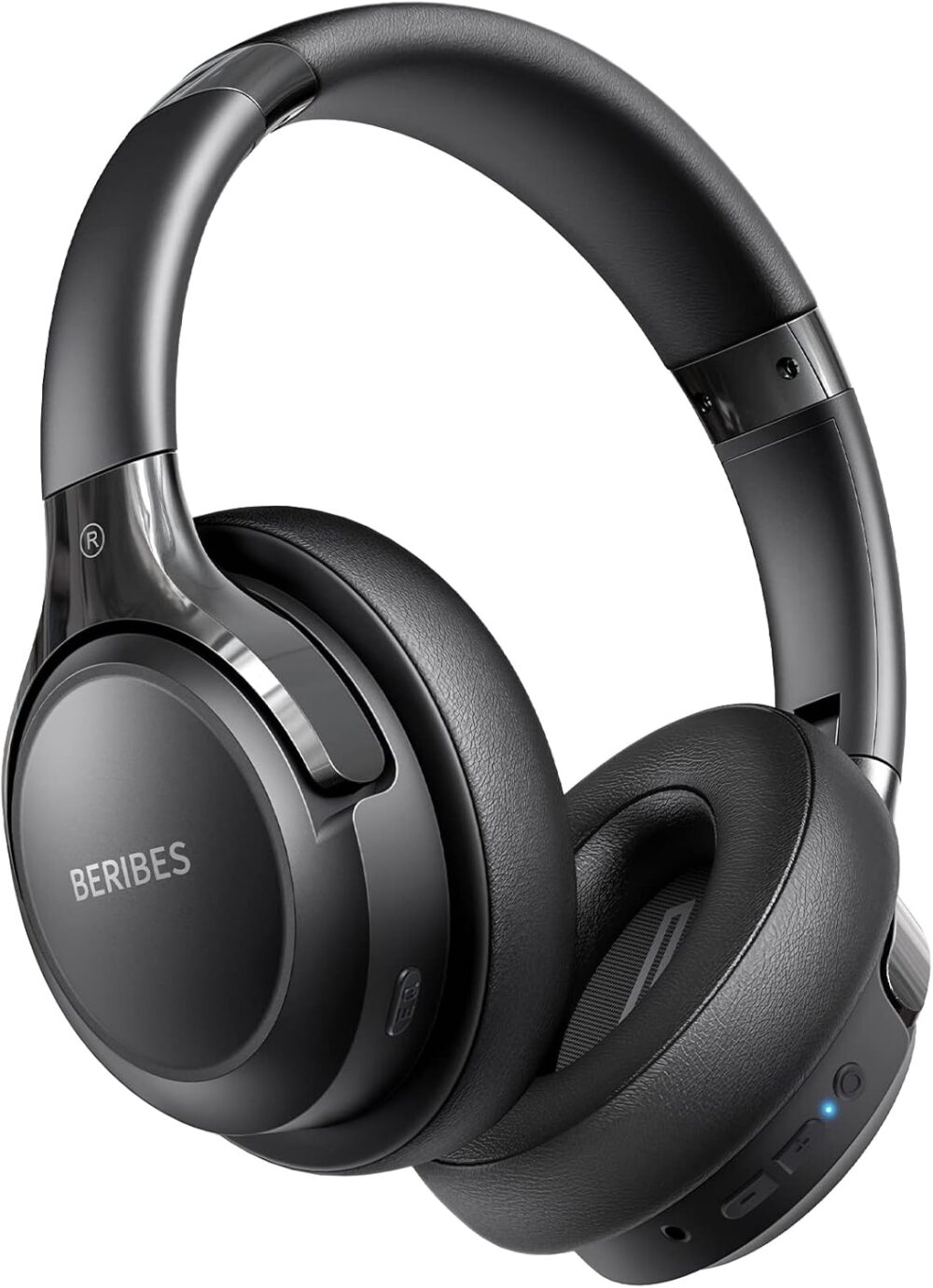 BERIBES Bluetooth Headphones Over Ear, 65H Playtime and 6 EQ Music Modes Wireless Headphones with Microphone, HiFi Stereo Foldable Lightweight Headsets, Deep Bass for Home Office Cellphone PC Ect. - Image 2