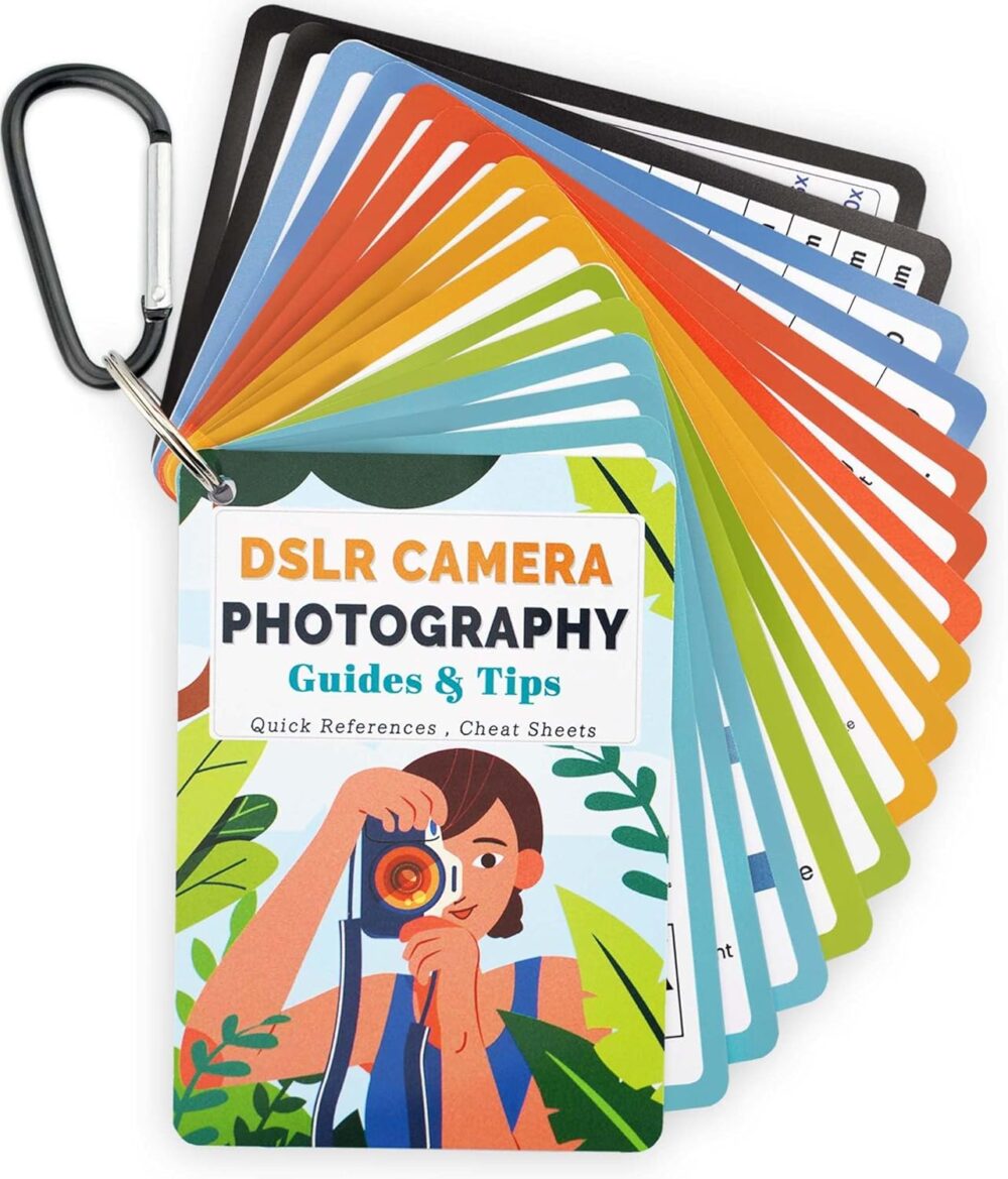 DSLR Cheat Sheet Settings: Camera Settings Cheat Book for Canon Nikon Sony - Basic Guide Cards About Exposure Settings Tips Exposure - Quick Reference Photography Accessories for Photographers （Girl） - Image 2