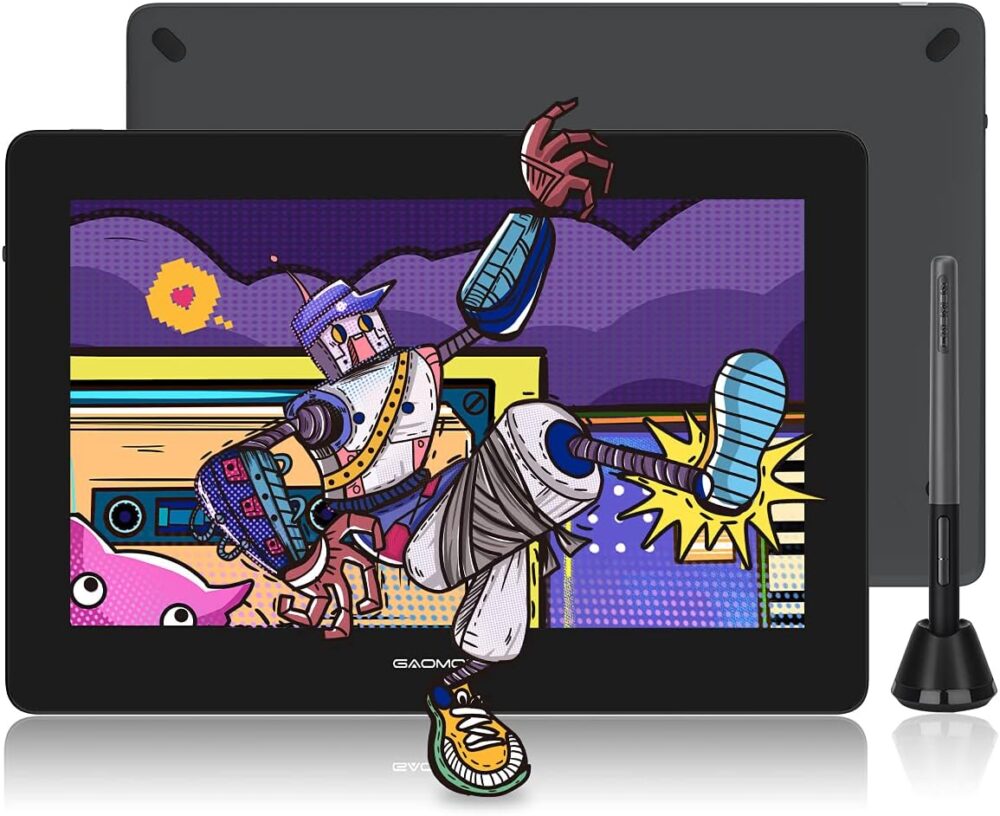 GAOMON PD1320 13.3 Inch Full-Laminated Pen Display 120% sRGB Graphics Drawing Tablet with Tilt Support and Adjustable Leather Stand - for Windows Mac Android OS - Image 2