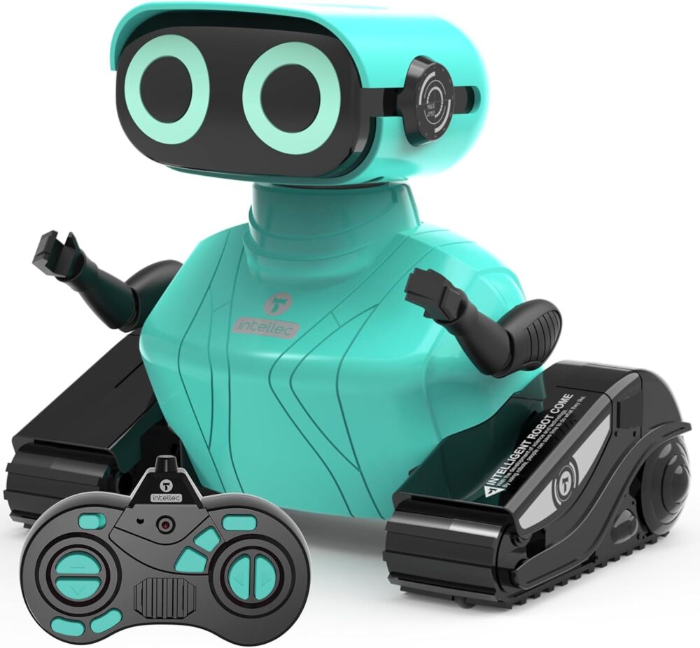 GILOBABY Robot Toys, Remote Control Robot Toy, RC Robots for Kids with LED Eyes, Flexible Head & Arms, Dance Moves and Music, Birthday Gifts for Boys Ages 3+ Years (Blue) - Image 2