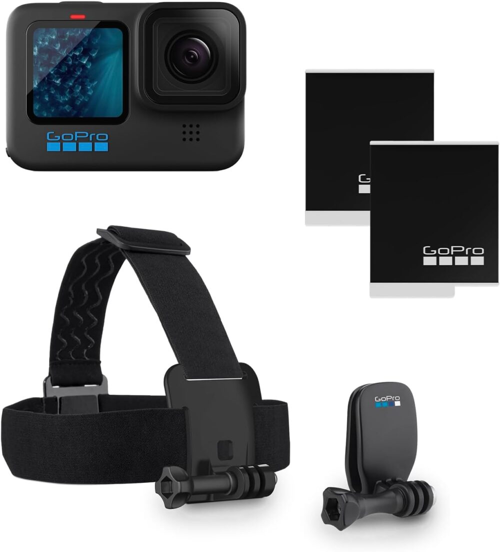 GoPro HERO11 Black Bundle - Includes HERO11 Black Camera, Head Strap + QuickClip, and Enduro Battery (2 Total) - Image 2