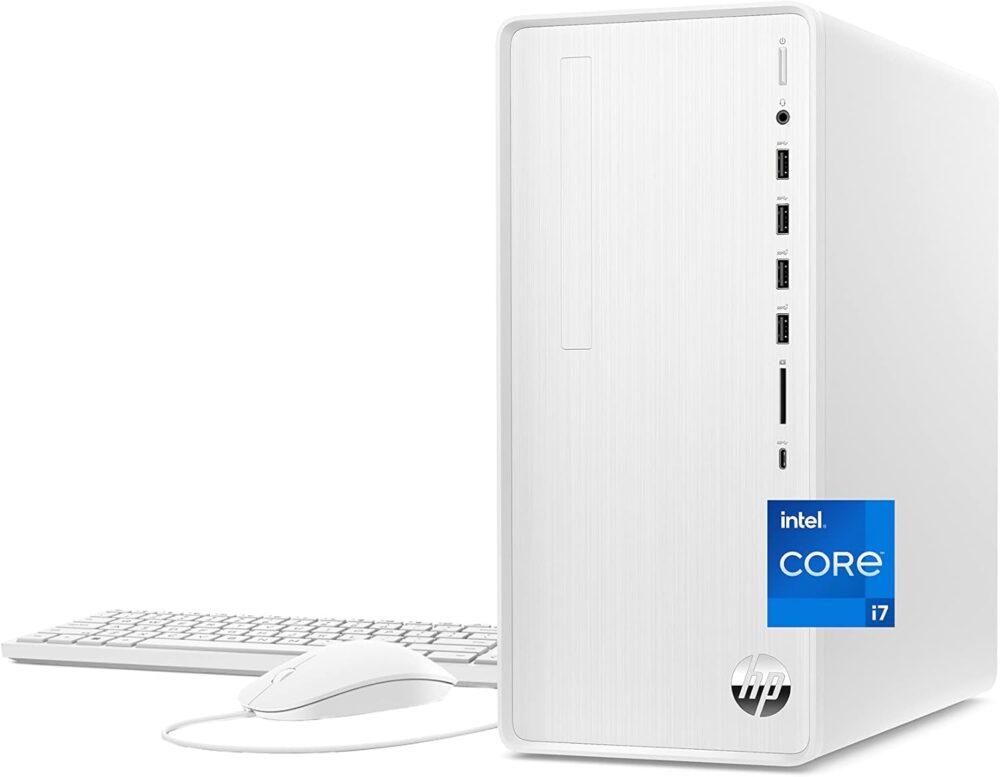 HP Pavilion Desktop PC, 12th Gen Intel Core i7-12700, 12 GB SDRAM, 512 GB SSD, Windows 11 Home, Wi-Fi 6 & Bluetooth, 9 USB Ports, Wired Keyboard & Mouse Combo, Pre-Built PC Tower (TP01-3070, 2022) - Image 2