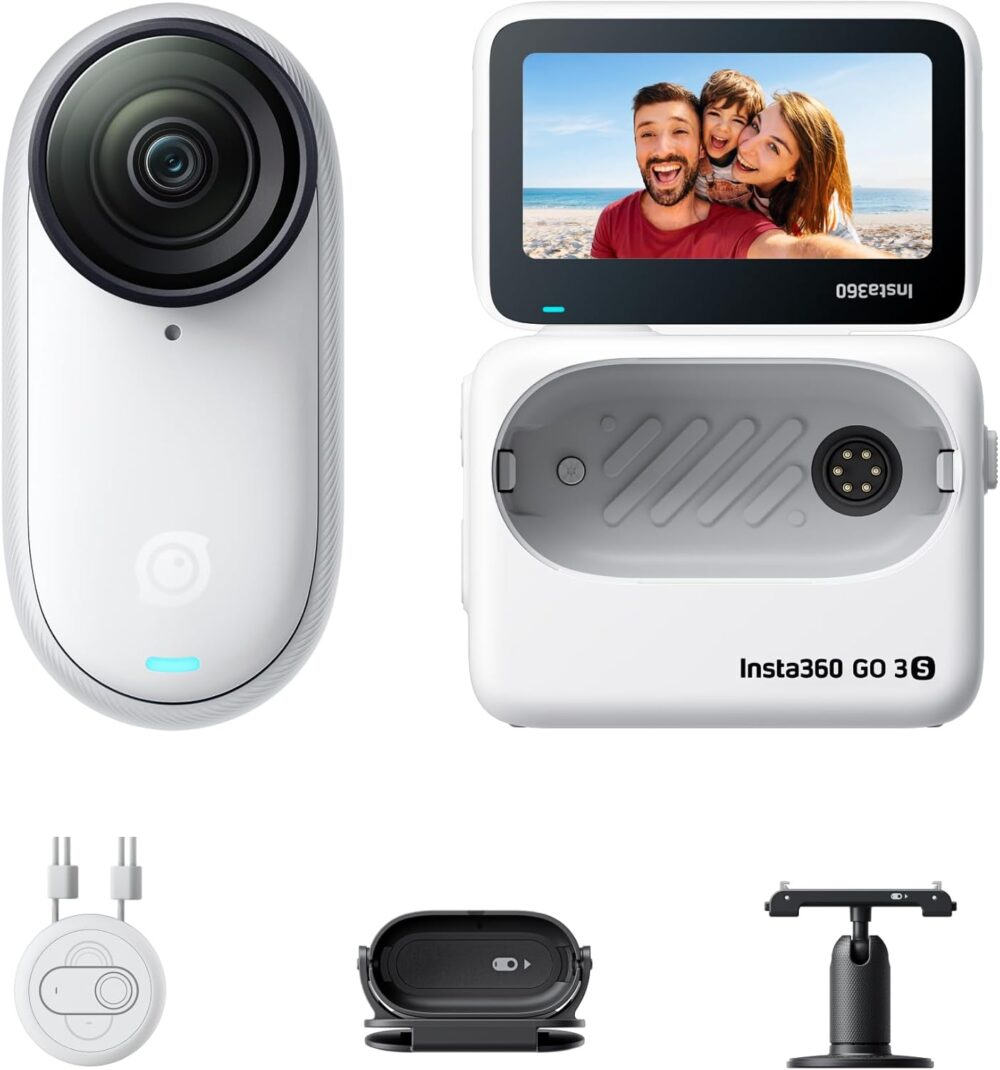Insta360 GO 3S - 128 GB White 4K Tiny Portable Vlogging Camera, Hands-Free POVs, Mount Anywhere, Stabilization, 140 Min Battery Life, 10m Waterproof, Apple Find My, Pet POV - Image 2