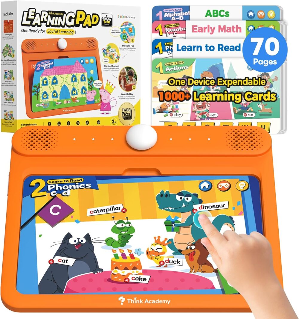 Interactive Electronic Learning Pad - Learn-to-Read System with 70 Sound Pages, Card-Insert for Alphabet, Words, Numbers, Music, Learning Activities for Kids 3-5 Years Old - Image 2