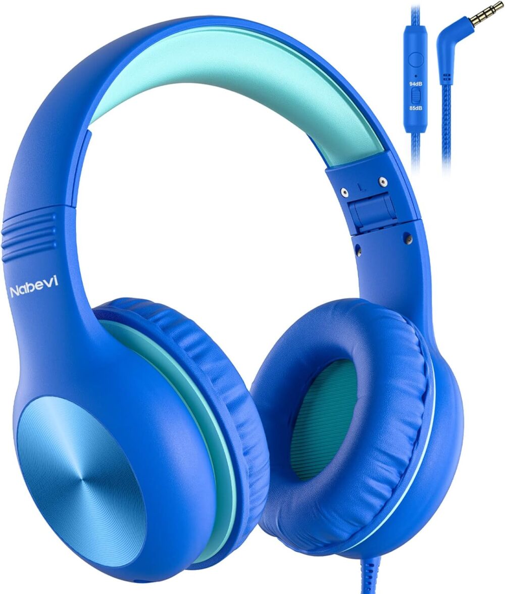 Kids Headphones with Cord, Over-Ear Headphones for Kids with Microphone, 85/94dB Volume Limit, Headset for Kid Boys Girls with Shareport, Wired Toddler Headphone for School/Tablet/iPad/Travel - Image 2