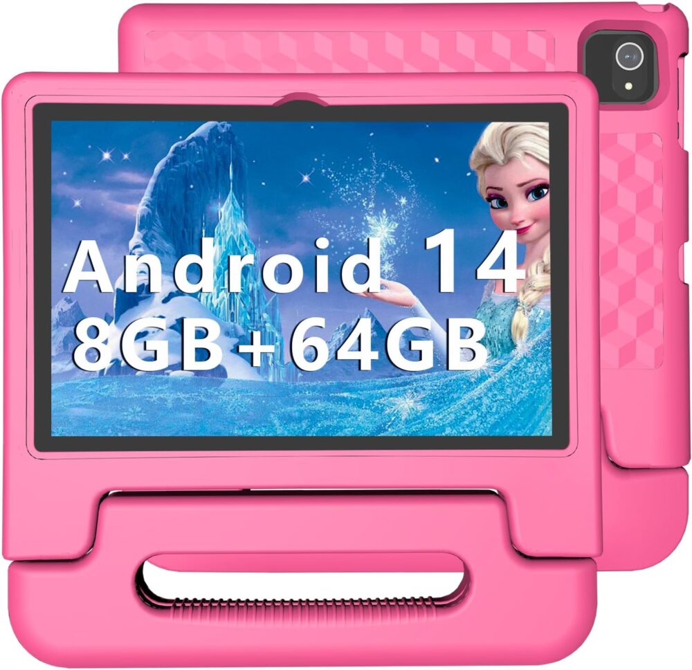 Kids Tablet, 10 inch Android 14 Tablet for Kids, 8GB RAM 64GB ROM Octa-Core Fast-Charging Battery Toddler Tablets with Shockproof Case, Bluetooth, WiFi, Parental Control, Dual Camera, GPS - Image 2