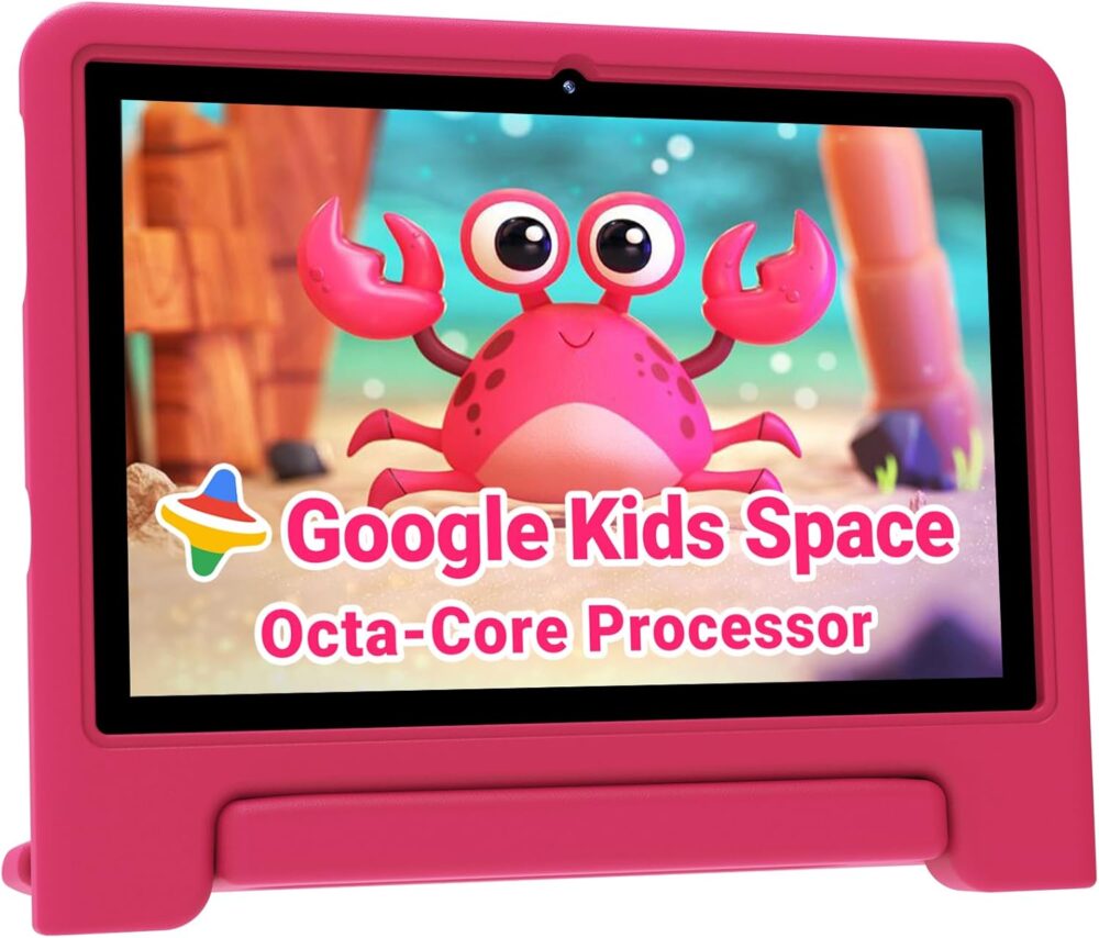 Kids Tablet 10 inch, Upgraded Android 14 Tablet for Kids Ages 3-12, Octa-Core Tablets with Case, 64GB Storage(TF Expand 1TB), Pre-Installed Google Kids Space, Parental Control (Candy Pink) - Image 2