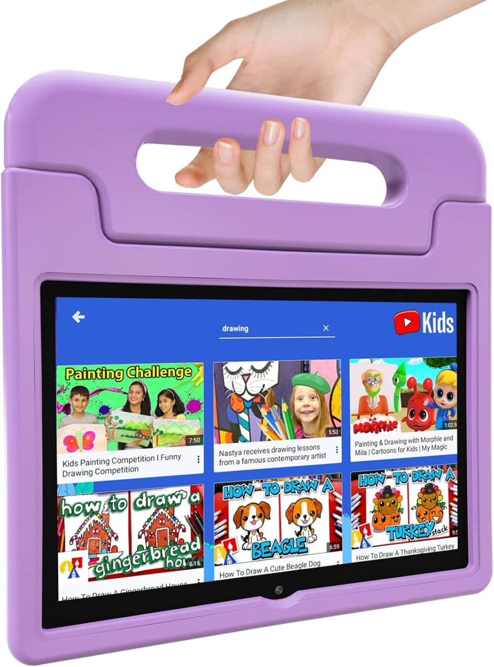 Kids Tablet, 10.1 Inch Tablet for Kids Android 14, 64GB Octa-Core, WiFi, Big Battery, Kids Space, Parental Control 1280 * 800 HD Display Children Tablets Purple - Image 2