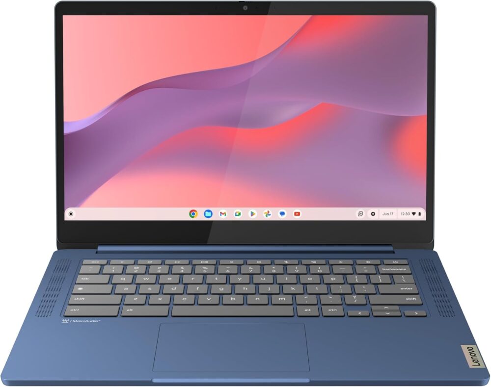 Lenovo IdeaPad Slim 3 Chromebook - 2024 - Lightweight Laptop - Waves MaxxAudio® Speakers - 14" HD Display - HD 720p Camera - 4GB Memory - 64GB Storage - MediaTek Kompanio 520 - Abyss Blue - Image 2