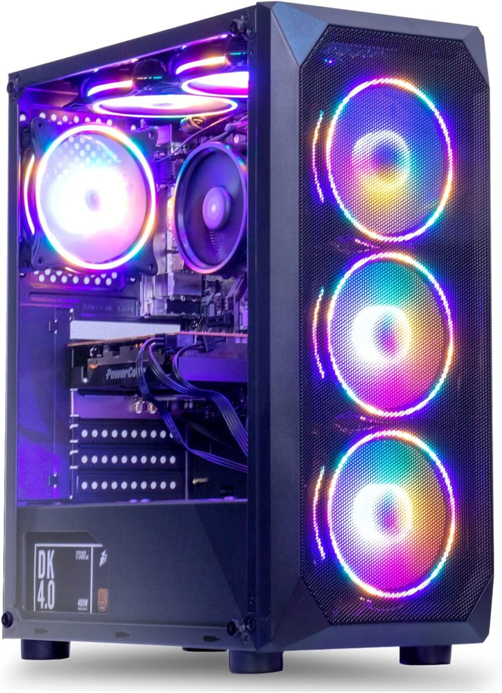 MXZ Gaming PC Computer R5 3500X, RX580, 8G DDR4, NVME 500G, A320,6RGB Fans,Windows 11 Pro Ready to use, Gamer Desktop Computer(R5 3500X| RX580) - Image 2