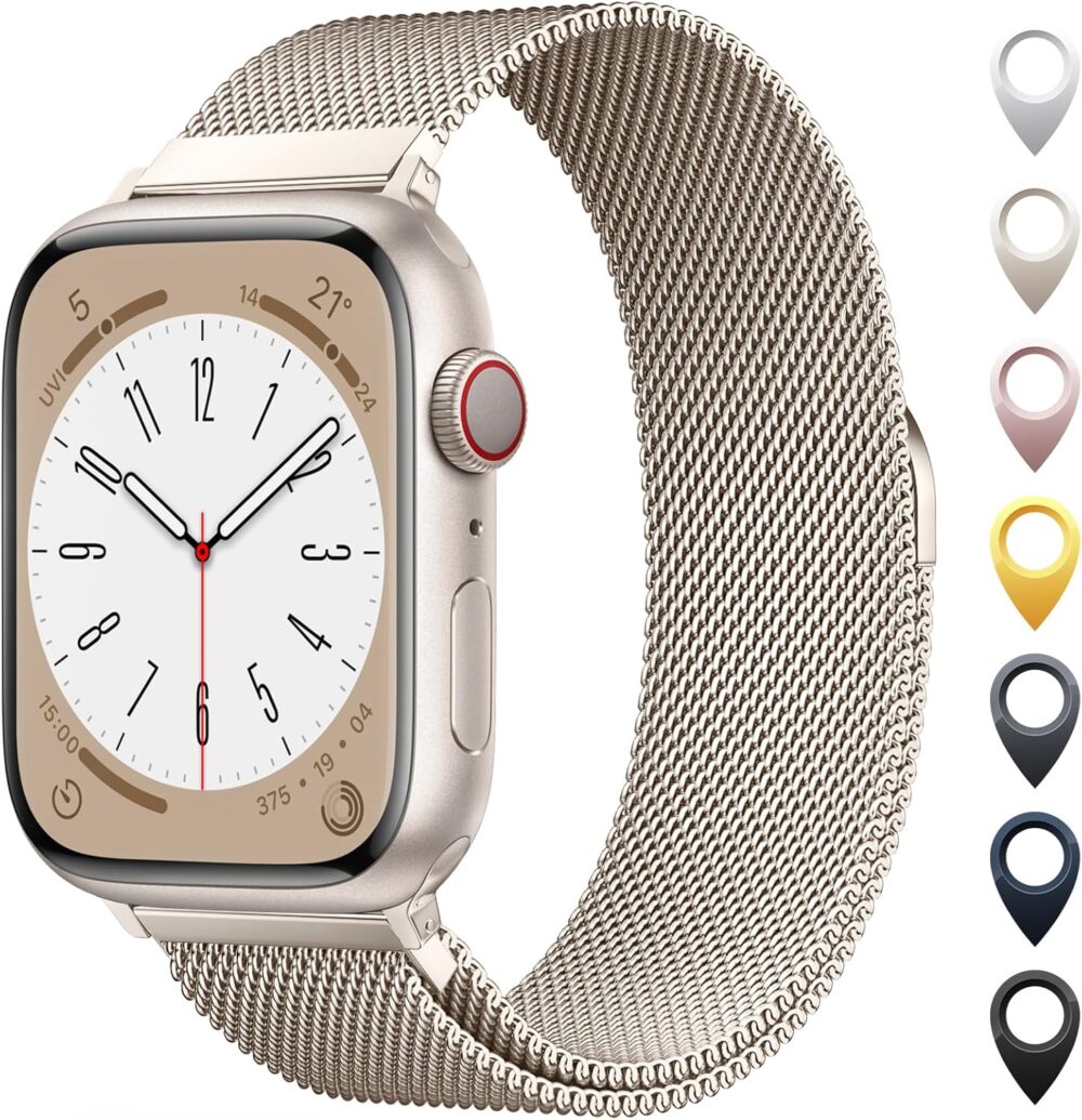 Original Milanese Loop Band Compatible with Apple Watch 38mm 40mm 41mm 42mm 44mm 45mm 46mm 49mm - Women & Men Magnetic Closure Adjustable Metal Strap for iWatch Series 10 9 8 7 6 5 4 3 2 1,Ultra,SE - Image 2